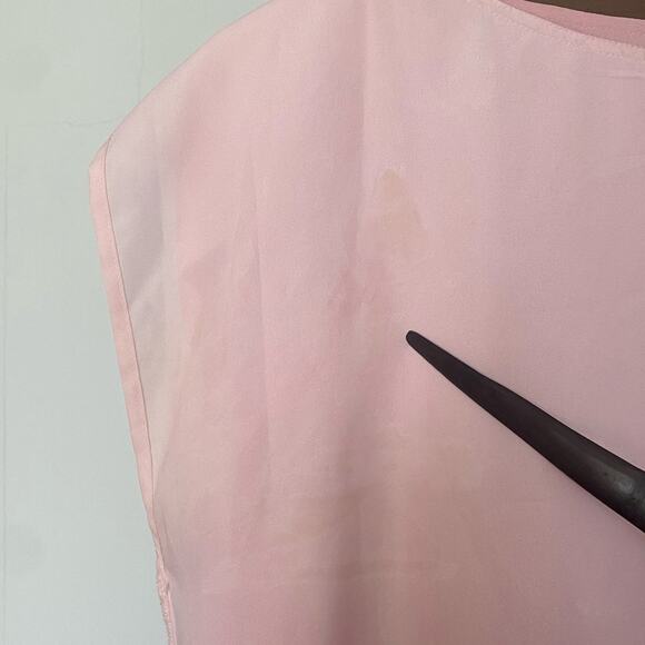 MARIE OLIVER Silk Kimono Mini Dress Small Blush Pink Orange Fuchsia Billowy READ - Picture 8 of 11